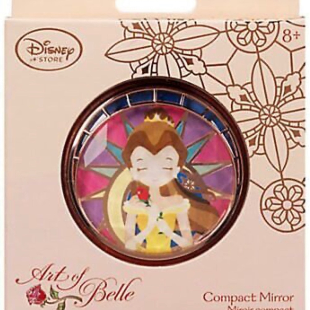 Disney Store Art of Belle Compact Mirror Rose Gold (Beauty and the Beast) NEW